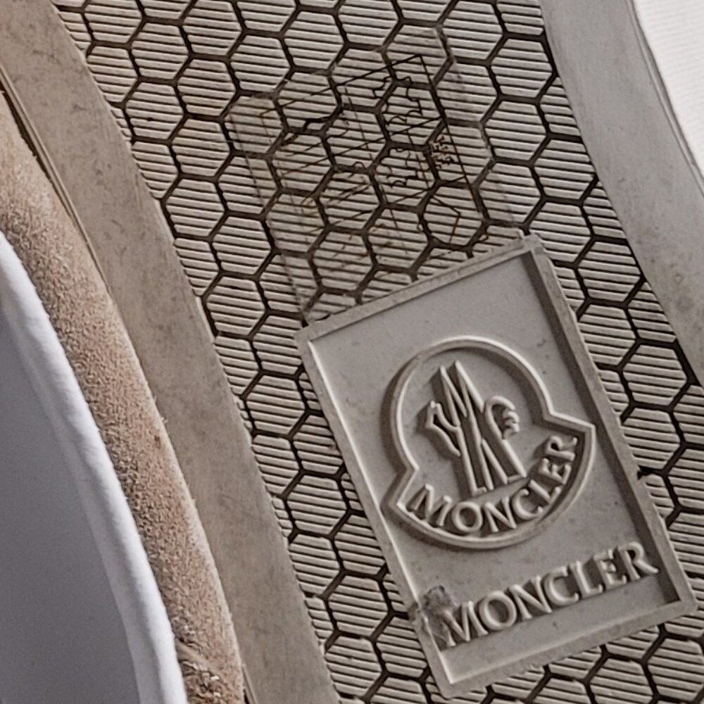 Moncler Monoco M Suede Sneakers in Beige - Picture 11 of 16